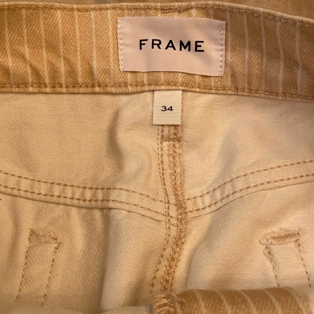 FRAME  High N Tight Striped Denim Mini Skirt Size 34